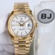 Rolex-DayDate 128238 36mm YG/YG White/Stk BJ A2836(Gain Weight)