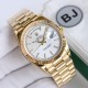 Rolex-DayDate 128238 36mm YG/YG White/Stk BJ A2836(Gain Weight)