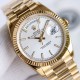 Rolex-DayDate 128238 36mm YG/YG White/Stk BJ A2836(Gain Weight)