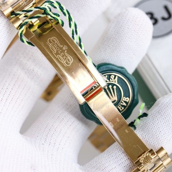 Rolex-DayDate 128238 36mm YG/YG White/Stk BJ A2836(Gain Weight)