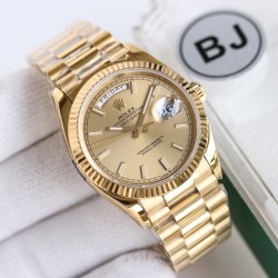 Rolex-DayDate 128238 36mm YG/YG Green/Brown YG Dial BJ V3 VR3255(Gain Weight)
