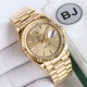 Rolex-DayDate 128238 36mm YG/YG Green/Brown YG Dial BJ V3 VR3255(Gain Weight)
