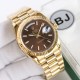 Rolex-DayDate 128238 36mm YG/YG Green/Brown YG Dial BJ V3 VR3255(Gain Weight)