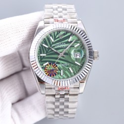 Rolex-Datejust 126333 41mm Jub SS/SS Green Textured/Stk LZ SH3235