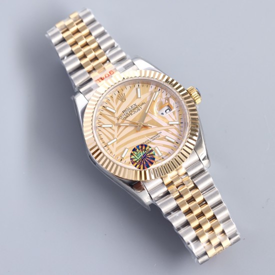 Rolex-Datejust 126333 41mm Jub RG/SS Silver Textured/Stk LZ SH3235