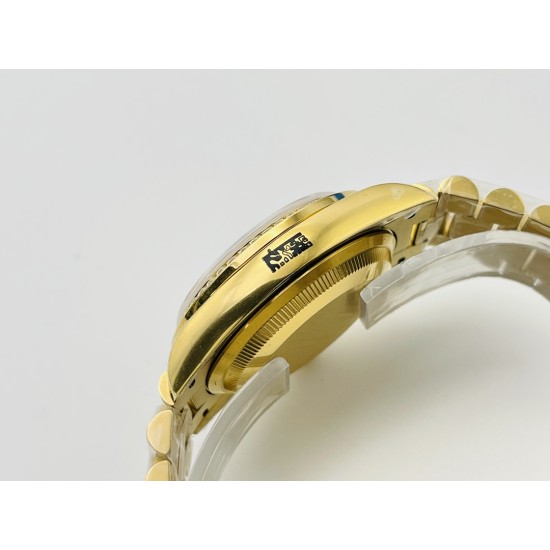 Rolex-DayDate 36mm YG/YG Dia Pres Diamond Dial VRS A2836