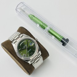 Rolex-DayDate 228236 40mm SS/SS Green/Rmn VRS VR3255(Gain Weight)