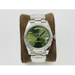 Rolex-DayDate 228236 40mm SS/SS Green/Rmn VRS VR3255(Gain Weight)