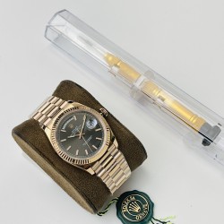 Rolex-DayDate 228235 40mm RG/RG Black/Stk VRS V4 VR3255 (Gain Weight)