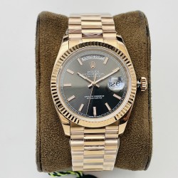 Rolex-DayDate 228235 40mm RG/RG Black/Stk VRS V4 VR3255 (Gain Weight)