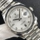 Rolex-DayDate 36mm Flt Pres SS/SS Silv Wht Diam EWF A3255