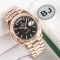 Rolex-DayDate 128238 36mm RG/RG Black/Stk BJ A2836(Gain Weight)