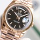 Rolex-DayDate 128238 36mm RG/RG Black/Stk BJ A2836(Gain Weight)