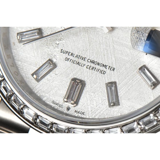 Rolex-DayDate 36mm Dia Pres SS/SS Wht MOP Diam EWF A3255 Mo