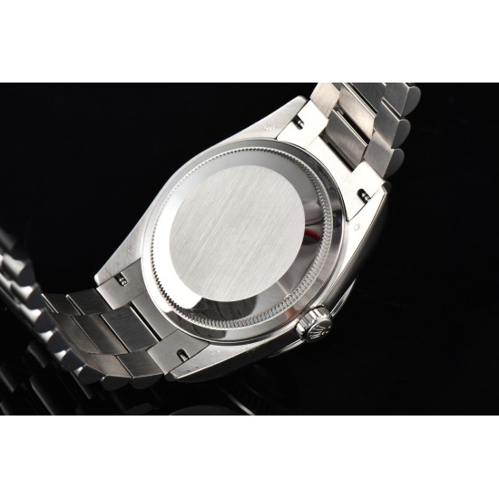 Rolex-DayDate 36mm Dia Pres SS/SS Wht MOP Diam EWF A3255 Mo