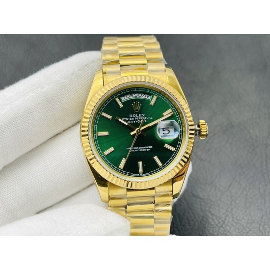 Rolex-DayDate 228238 40mm YG/YG Green Dial VRS V4 VR3255 (Gain Weight)
