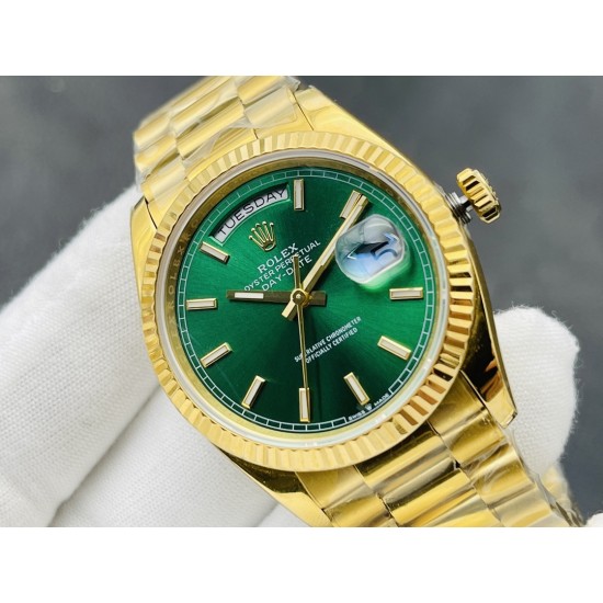 Rolex-DayDate 228238 40mm YG/YG Green Dial VRS V4 VR3255 (Gain Weight)