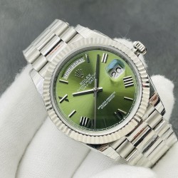 Rolex-DayDate 228236 40mm SS/SS Green/Rmn VRS VR3255(Gain Weight)