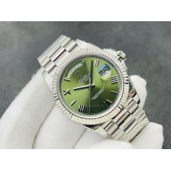Rolex-DayDate 228236 40mm SS/SS Green/Rmn VRS VR3255(Gain Weight)