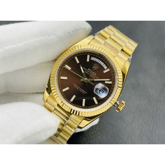 Rolex-DayDate 228238 40mm YG/YG Brown Dial VRS SH3255(Tungsten Heavy Version)