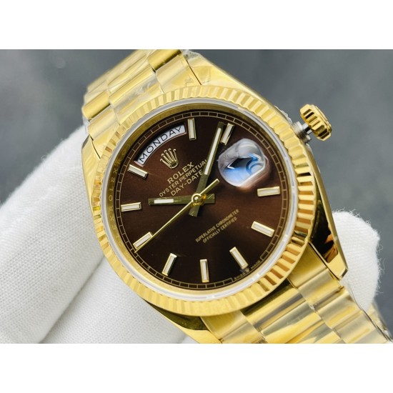 Rolex-DayDate 228238 40mm YG/YG Brown Dial VRS SH3255(Tungsten Heavy Version)