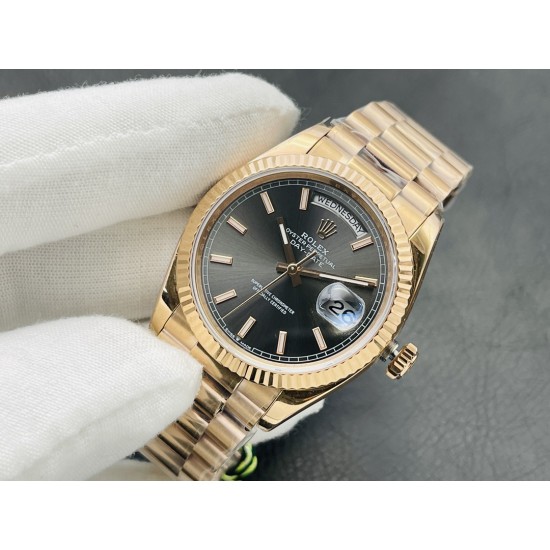 Rolex-DayDate 228235 40mm RG/RG Grey/Stk VRS V4 VR3255 (Gain Weight)