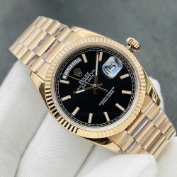 Rolex-DayDate 228235 40mm RG/RG Black/Stk VRS V4 VR3255 (Gain Weight)