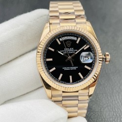 Rolex-DayDate 228235 40mm RG/RG Black/Stk VRS V4 VR3255 (Gain Weight)