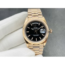 Rolex-DayDate 228235 40mm RG/RG Black/Stk VRS V4 VR3255 (Gain Weight)