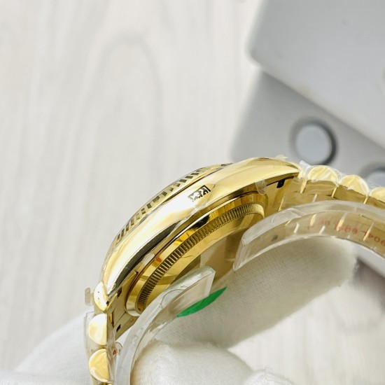 Rolex-DayDate 228238 40mm YG/YG Green Dial VRF SH3255(Tungsten Heavy Version)