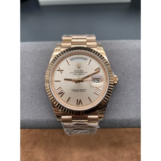 Rolex-DayDate 228235 40mm RG/RG Rose Gold/Rmn EWF V4 VR3255 (Gain Weight)