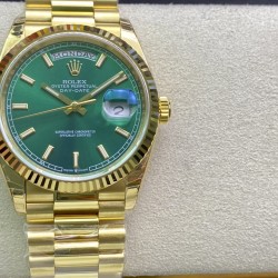Rolex-DayDate 128238 36mm YG/YG Green/Diam EWF V3 VR3255(Gain Weight)