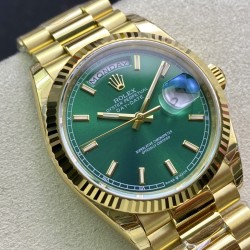 Rolex-DayDate 128238 36mm YG/YG Green/Diam EWF V3 VR3255(Gain Weight)