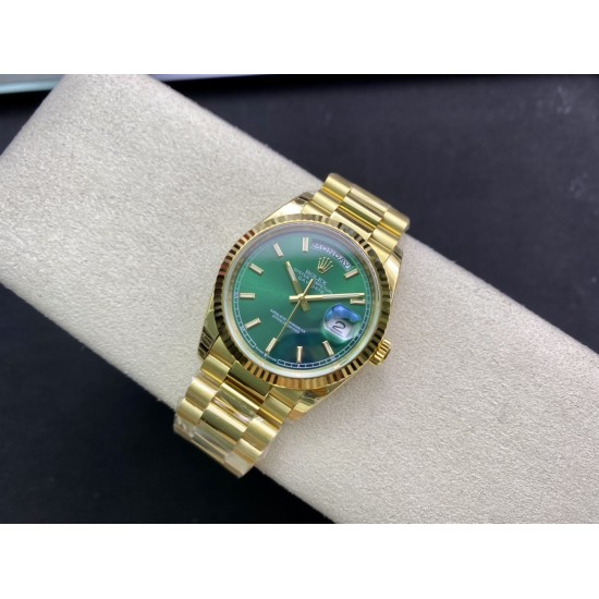 Rolex-DayDate 128238 36mm YG/YG Green/Diam EWF V3 VR3255(Gain Weight)