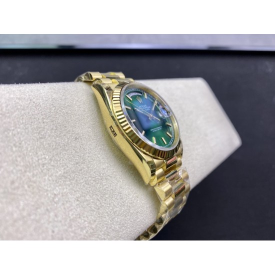 Rolex-DayDate 128238 36mm YG/YG Green/Diam EWF V3 VR3255(Gain Weight)