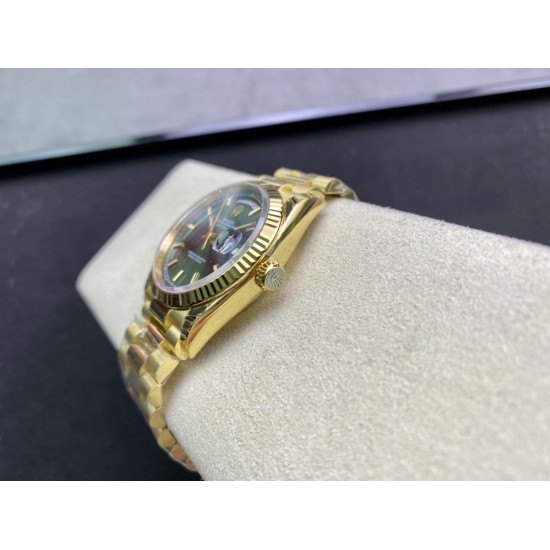 Rolex-DayDate 128238 36mm YG/YG Green/Diam EWF V3 VR3255(Gain Weight)