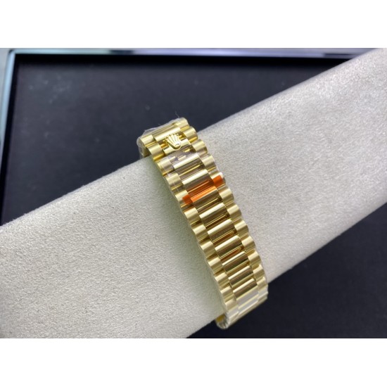 Rolex-DayDate 128238 36mm YG/YG Green/Diam EWF V3 VR3255(Gain Weight)