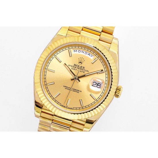 Rolex-DayDate 228238 40mm YG/YG Gold Dial EWF SH3255(Tungsten Heavy Version)