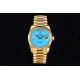 Rolex-DayDate 128238 36mm YG/YG Turquoise/Dia CS A2836(Gain Weight)