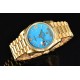 Rolex-DayDate 128238 36mm YG/YG Turquoise/Dia CS A2836(Gain Weight)