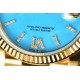 Rolex-DayDate 128238 36mm YG/YG Turquoise/Dia CS A2836(Gain Weight)