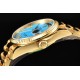 Rolex-DayDate 128238 36mm YG/YG Turquoise/Dia CS A2836(Gain Weight)
