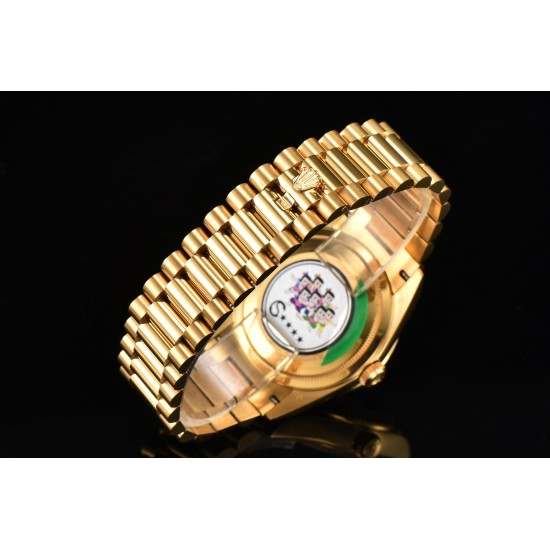 Rolex-DayDate 128238 36mm YG/YG Turquoise/Dia CS A2836(Gain Weight)