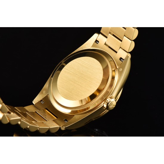 Rolex-DayDate 128238 36mm YG/YG Turquoise/Dia CS A2836(Gain Weight)