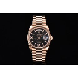 Rolex-DayDate 128235 36mm RG/RG Hematite/Dia CSF A2836(Gain Weight)
