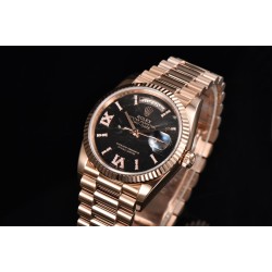 Rolex-DayDate 128235 36mm RG/RG Hematite/Dia CSF A2836(Gain Weight)