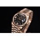 Rolex-DayDate 128235 36mm RG/RG Hematite/Dia CSF A2836(Gain Weight)