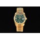 Rolex-DayDate 36mm YG/YG Flt Pres Malachite Dial CSF A2836