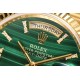 Rolex-DayDate 36mm YG/YG Flt Pres Malachite Dial CSF A2836