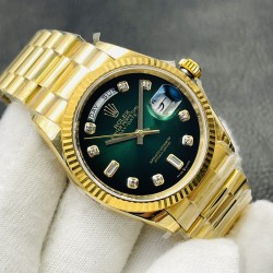 Rolex-DayDate 228238 40mm YG/YG Green Dial VRF SH3255(Tungsten Heavy Version)